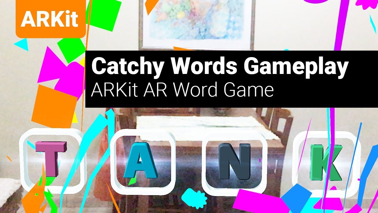 Catchy Words Gameplay - ARKit Word-solving game