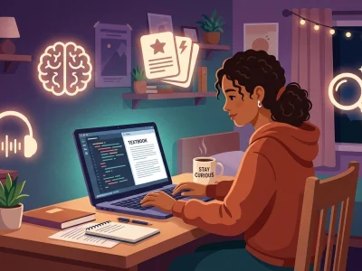 Student using AI study tools on a laptop with NotebookLM, ChatGPT, and Claude interfaces visible