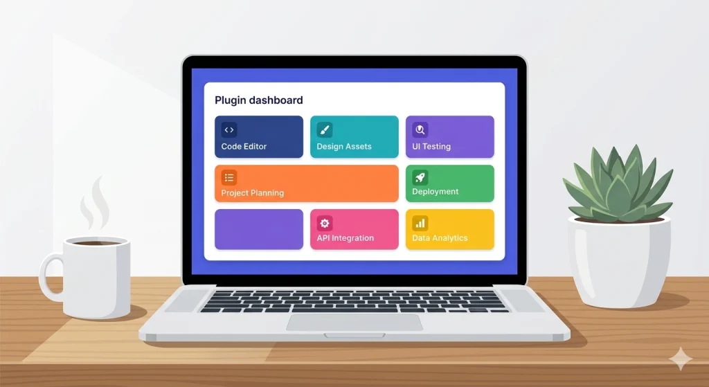 Best Claude plugins dashboard showing modular plugin tiles for everyday productivity workflows
