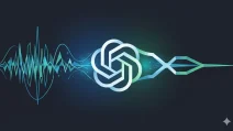 OpenAI acquires Weights.gg — audio waveform merging with OpenAI branding representing voice-cloning technology acquisition