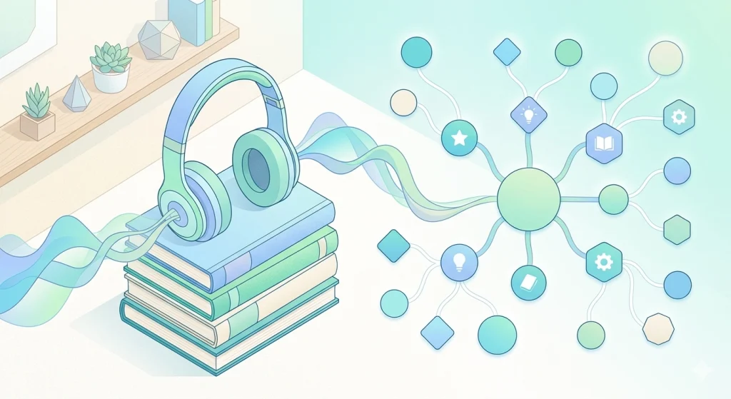 Using AI services to create voice notes on the topic and listen for easy understanding