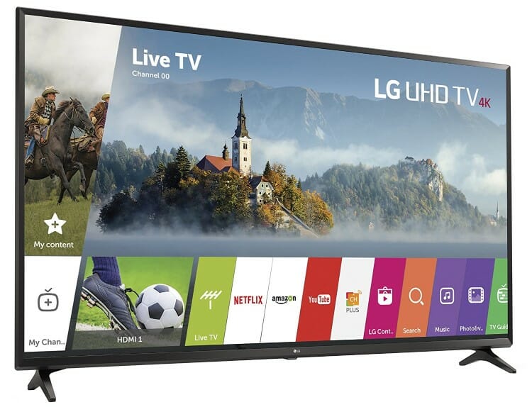 LG UJ6300 Smart WebOS Enabled best 4k TV's under $1000