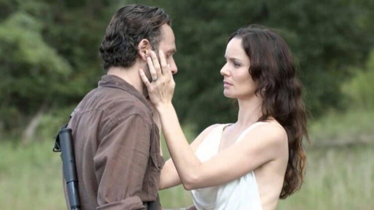 Rick With Lori in The Walking Dead