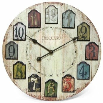 Infinity Weathered Plank Wooden Wall Clock