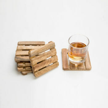 Rusticity Cool Wood Coaster Set