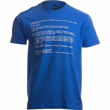 Blue Death Of Screen T-Shirt For Halloween