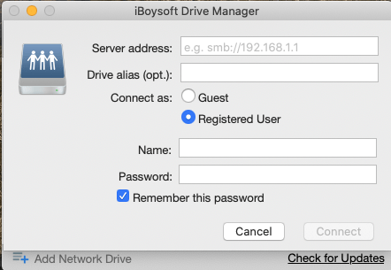 Drive List View To add external drives